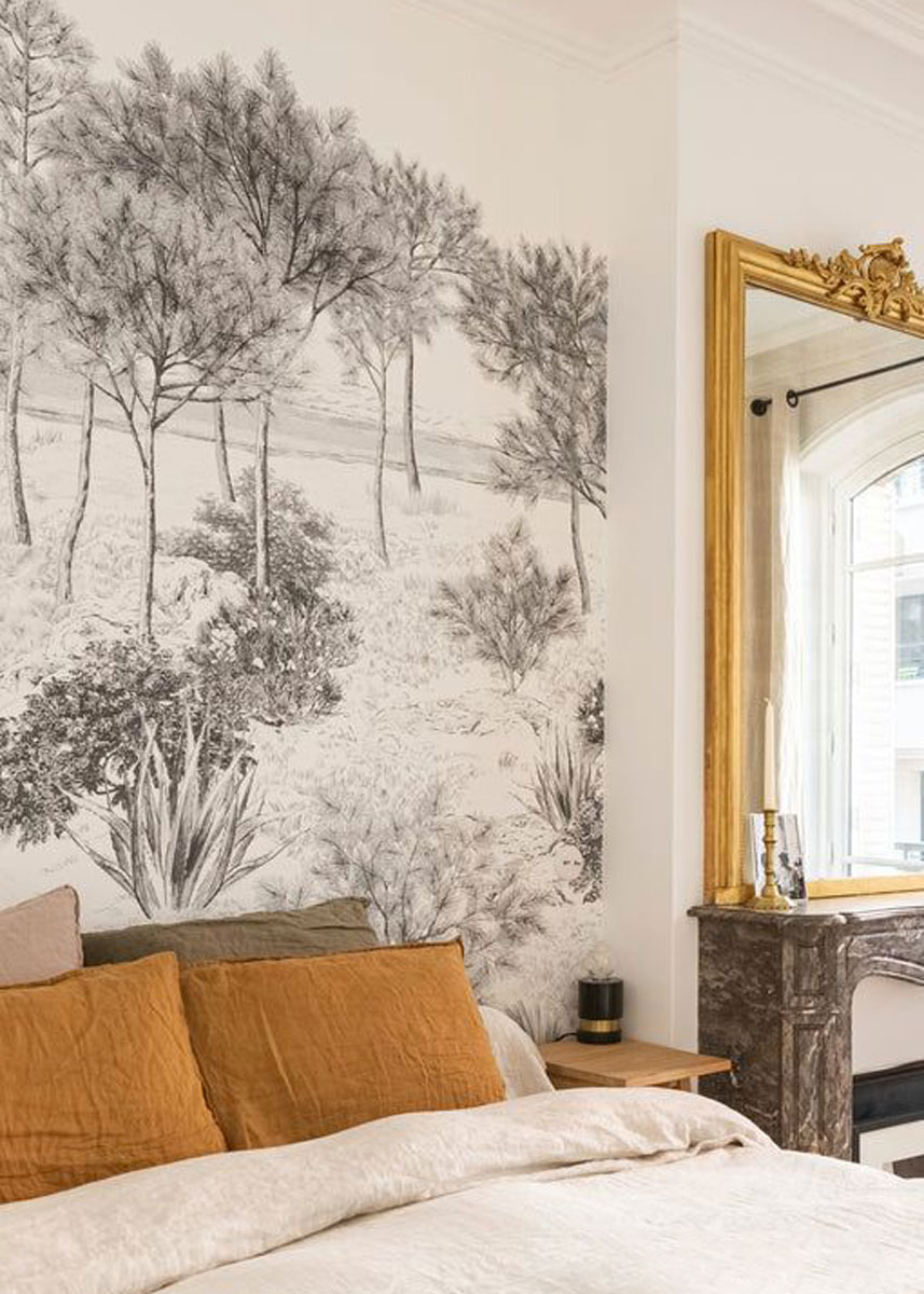 matrimonio papel pintado cabeceros dormitorio